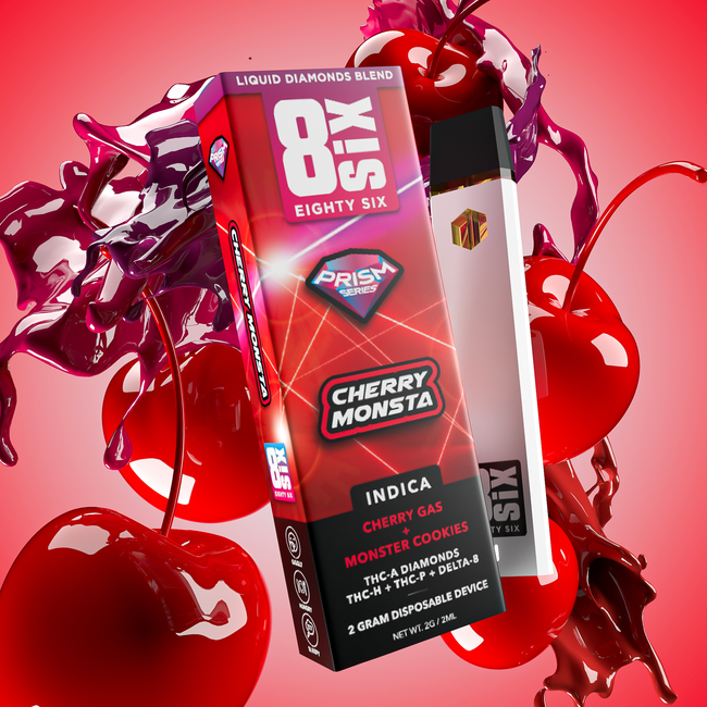 Eighty Six Cherry Monsta THC-A Liquid Diamonds 2G Disposable (Cherry Gas) Best Sales Price - Vape Pens
