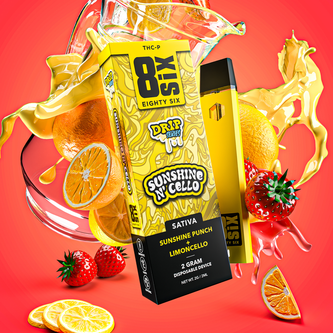 Eighty Six Sunshine N’ Cello THC-P 2G Disposable (Sunshine Punch) Best Sales Price - Vape Pens