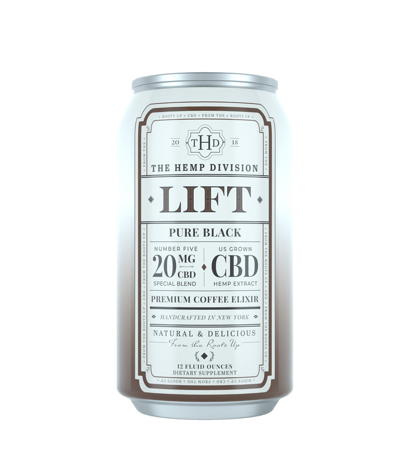 The Hemp Division Lift - Case of 8 Cans - 20 MG CBD Best Sales Price -