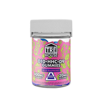 TRE House D10 + D9 + HHC Blue Raspberry Gummies 20MG Best Sales Price - Gummies