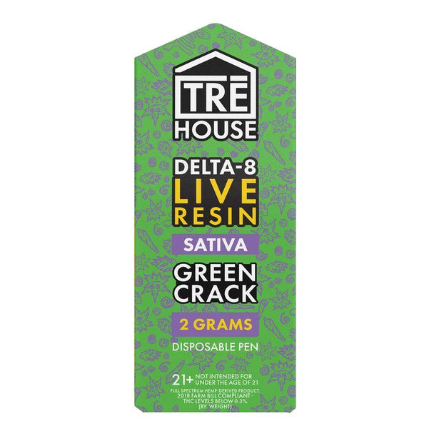 TRE House D8 Live Resin Disposable Vape Pen - Green Crack (2g) Best Sales Price - Vape Cartridges