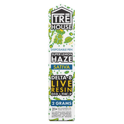 TRE House D8 Live Resin + D10 + THC-P Disposable - Super Lemon Haze (2g) Best Sales Price - Vape Pens