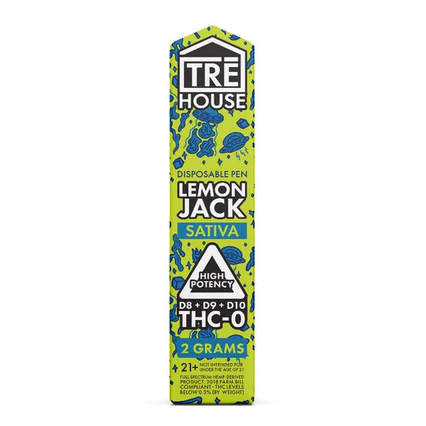 TRE House D8 + D9 + D10 + THC-O Lemon Jack Disposable 2 Grams Best Sales Price - Vape Pens
