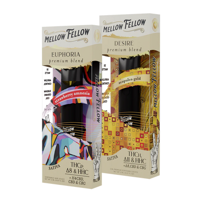 Mellow Fellow The Date Night Bundle - Desire (Acapulco Gold) and Euphoria (Strawberry Amnesia) - 2 Pk 2ml Disposable Vapes Best Sales Price - Vape Pens