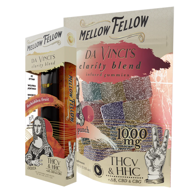 Mellow Fellow The Clarity Fruit Bundle - Forbidden Fruit 2ml Disposable Vape & Fruit Punch Edibles Best Sales Price - Vape Pens