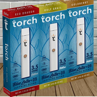 Torch Blue Lotus + D9 Sapphire Blend Disposable 3.5g Best Sales Price - Vape Pens