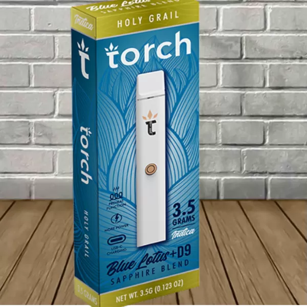 Torch Blue Lotus + D9 Sapphire Blend Disposable 3.5g Best Sales Price - Vape Pens