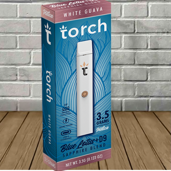 Torch Blue Lotus + D9 Sapphire Blend Disposable 3.5g Best Sales Price - Vape Pens