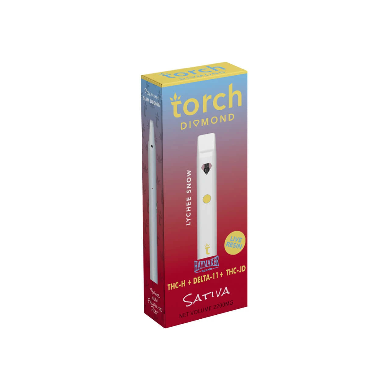 Torch Diamond Lychee Snow THC-h + Delta 11 + THC-jd Disposable (2.2g) Best Sales Price - Vape Pens