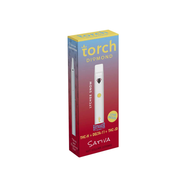 Torch Diamond Lychee Snow THC-h + Delta 11 + THC-jd Disposable (2.2g) Best Sales Price - Vape Pens