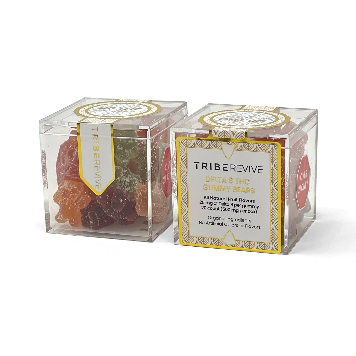 TribeTokes 2-Pack Delta 8 THC Gummies | Made With Real Fruit | 500MG Per Box
