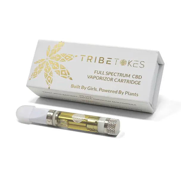 TribeTokes CBD Oil Vape Pen Starter Kit Bundle White Wand Battery CBD Cartridge