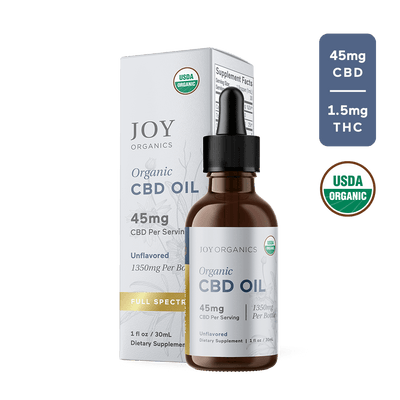 Joy Organics Full Spectrum Tincture (Unflavored) Best Sales Price - Tincture Oil