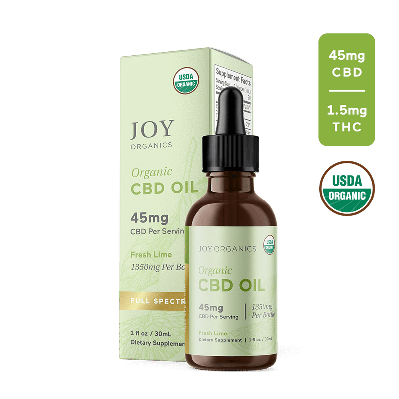 Joy Organics Full Spectrum Tincture (Fresh Lime) Best Sales Price - Tincture Oil