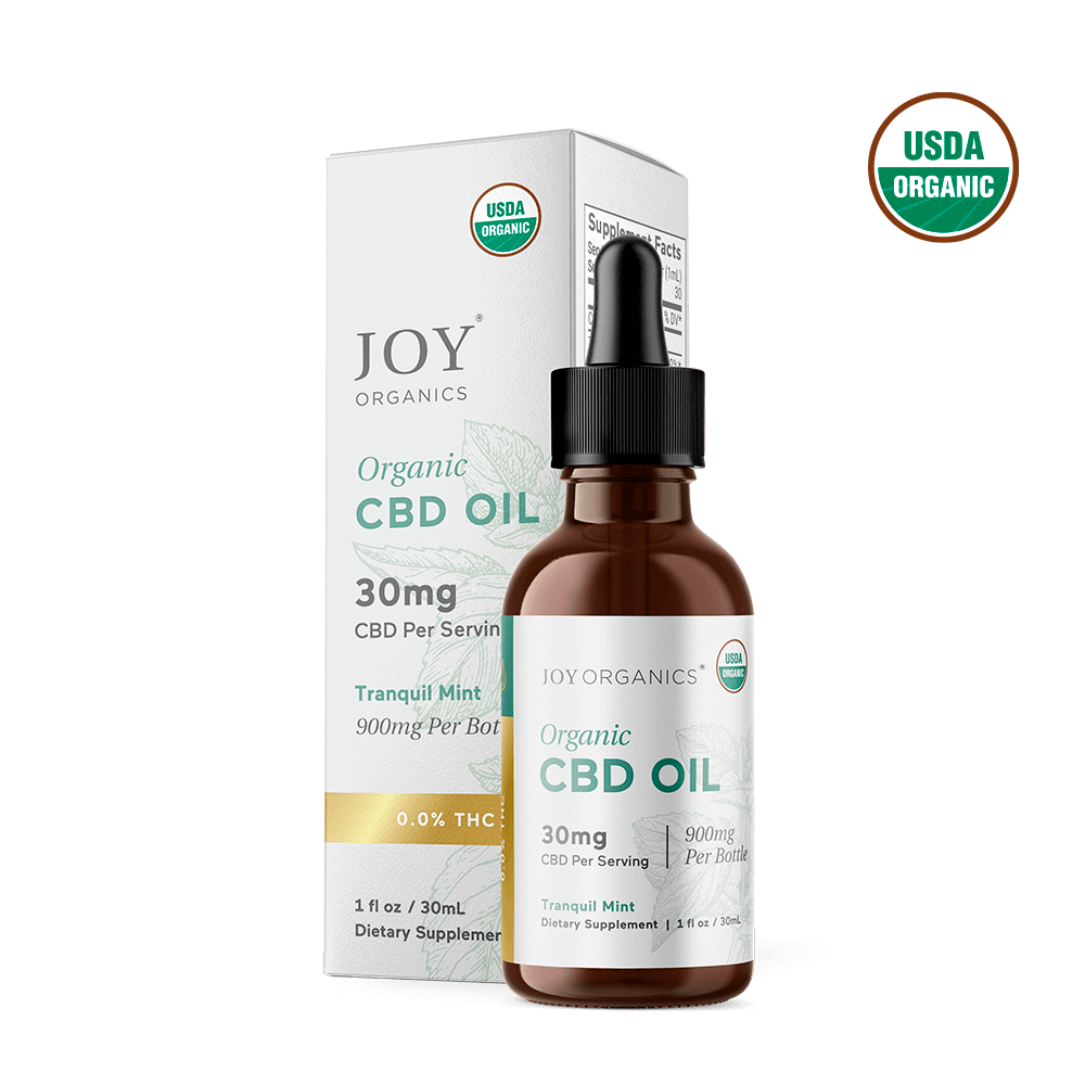 Joy Organics Tranquil Mint: Organic Broad Spectrum CBD Tincture Best Sales Price - Tincture Oil