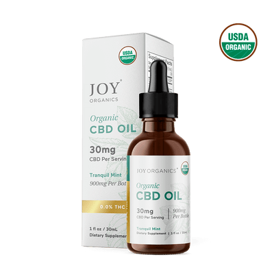 Joy Organics Tranquil Mint: Organic Broad Spectrum CBD Tincture Best Sales Price - Tincture Oil