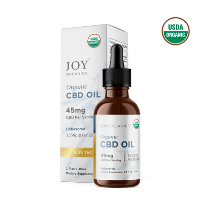 Joy Organics Unflavored: Organic Broad Spectrum CBD Tincture Best Sales Price - Tincture Oil