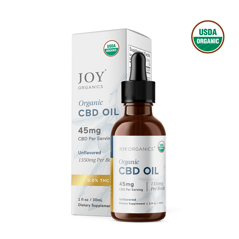 Joy Organics Unflavored: Organic Broad Spectrum CBD Tincture Best Sales Price - Tincture Oil