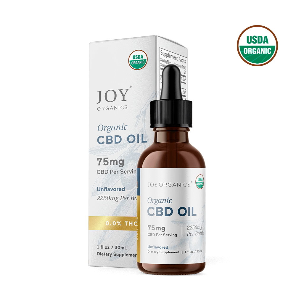 Joy Organics Unflavored: Organic Broad Spectrum CBD Tincture Best Sales Price - Tincture Oil