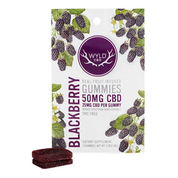 WYLD CBD - CBD Edible Blackberry Gummies 25MG Best Sales Price - Gummies