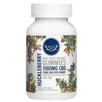 WYLD CBD Edible HUCKLEBERRY Gummies 25MG Best Sales Price - Gummies