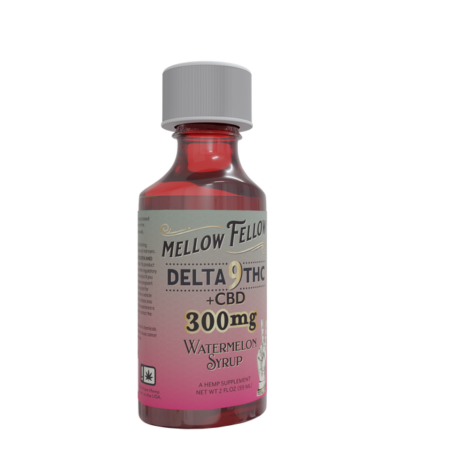 Mellow Fellow Delta 9 THC & CBD Watermelon Syrup Best Sales Price - Edibles