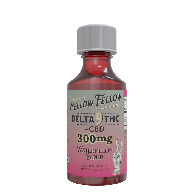 Mellow Fellow Delta 9 THC & CBD Watermelon Syrup Best Sales Price - Edibles