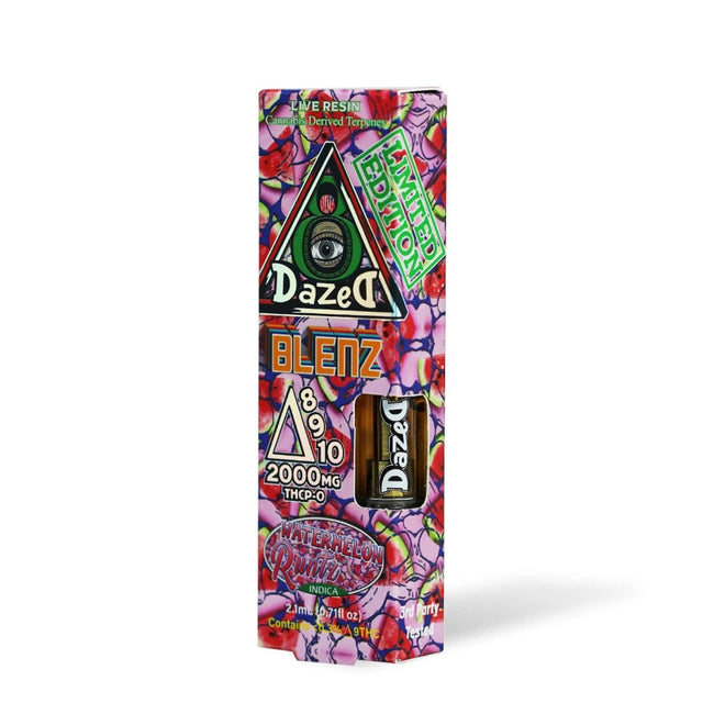 Live Resin Carts - DazeD8 Watermelon Runtz D8 + D9 + D10 + THCP-O Live Resin Cartridge (2.1g) Best Sales Price - Vape Cartridges