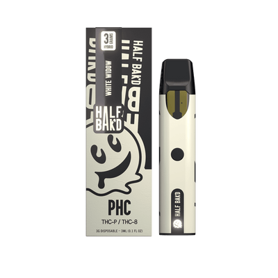 Half Bak'd White Widow - 3G PHC Disposable (Hybrid) Best Sales Price - Vape Pens