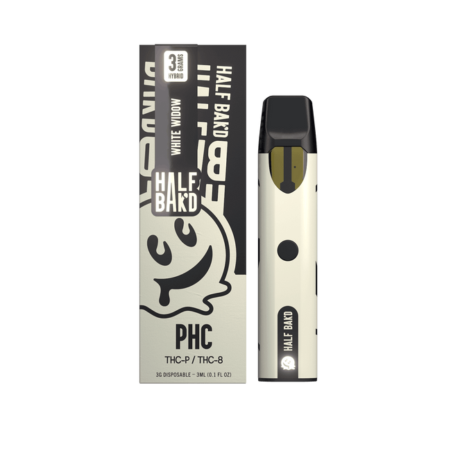 Half Bak'd White Widow - 3G PHC Disposable (Hybrid) Best Sales Price - Vape Pens