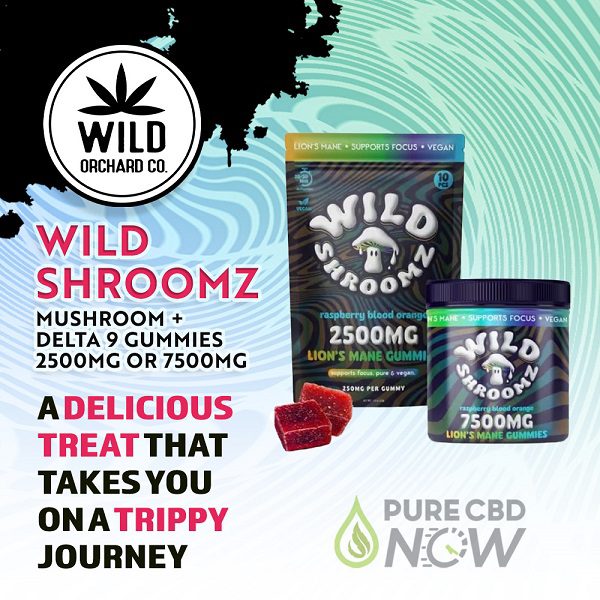 Wild Orchard Wild Shroomz Mushroom + Delta 9 Gummies 2500mg or 7500mg Best Sales Price - Gummies