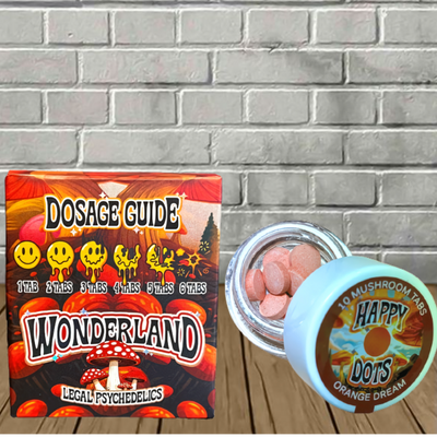 Wonderland Legal Psychedelics Happy Dots Mushroom Tabs Best Sales Price - Gummies