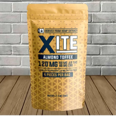 Xite Delta 9 THC Almond Toffee 120mg Best Sales Price - Gummies