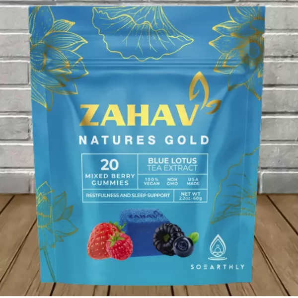 Zahav Natures Gold Blue Lotus Sleep Aid Gummies 250mg Best Sales Price - Gummies