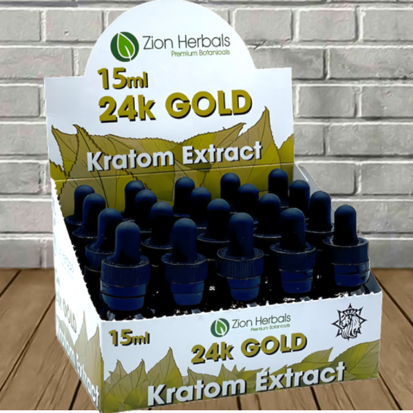 Zion Herbals 24K Gold Liquid Kratom Extract 15ml Best Sales Price - CBD