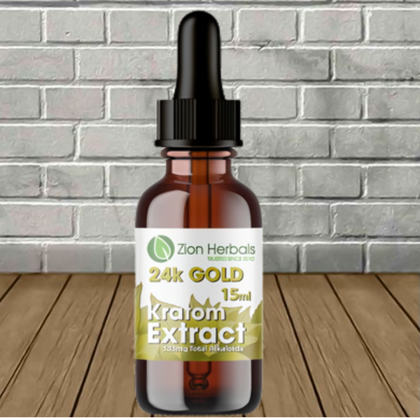 Zion Herbals 24K Gold Liquid Kratom Extract 15ml Best Sales Price - CBD