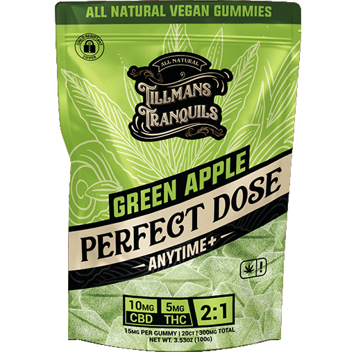 Tillmans Tranquils Green Apple 2:1 CBD:THC Gummies Best Sales Price - Gummies