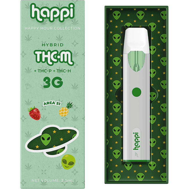 Happi Area 51 - 3G THC-M Disposable (Hybrid) Best Sales Price - Vape Pens
