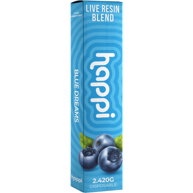Happi Blue Dreams - 2.4G Disposable Live Resin Blend Best Sales Price - Vape Pens