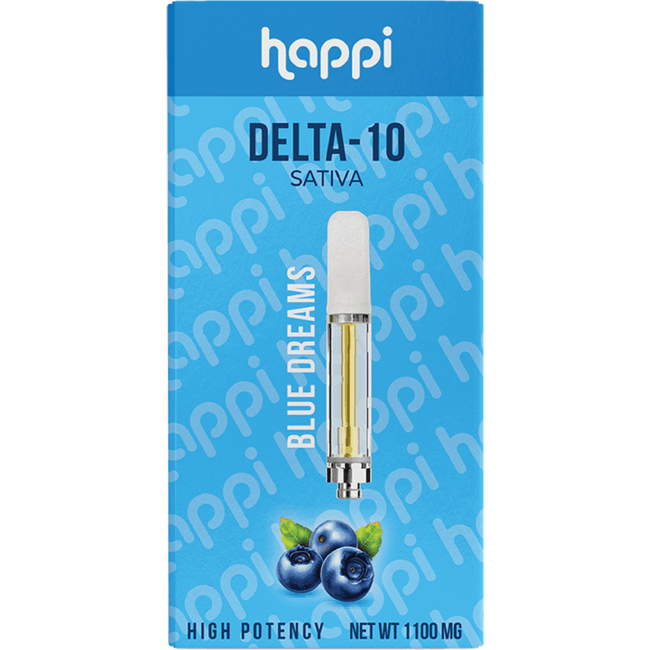 Happi Blue Dreams - Delta-10 (Sativa) Cartridge Best Sales Price - Vape Cartridges
