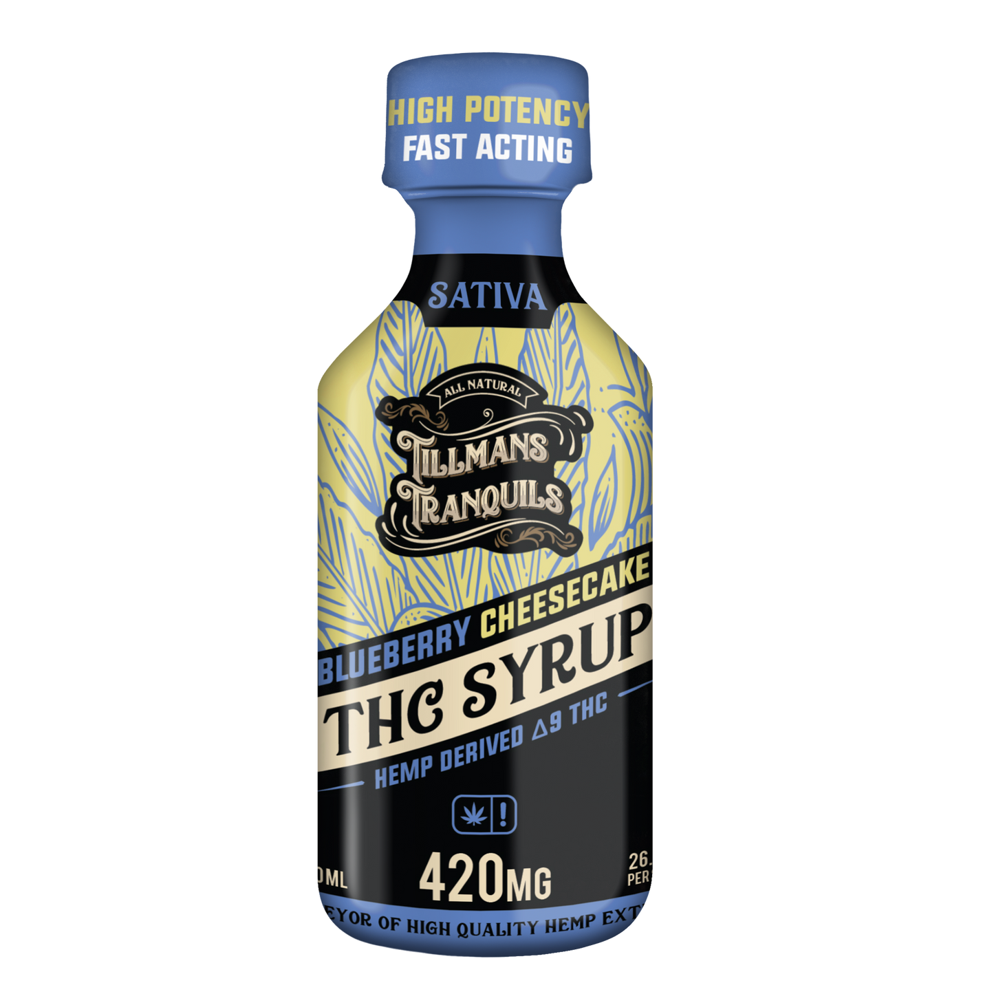 Tillmans Tranquils Blueberry Cheesecake Delta 9 THC Syrup – 420mg Best Sales Price - Edibles