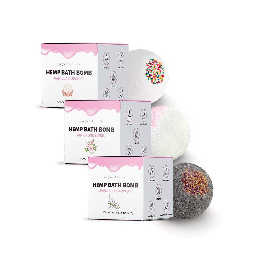 Sugar and Kush Bath Bomb Variety 3 Pack Best Sales Price - Beauty