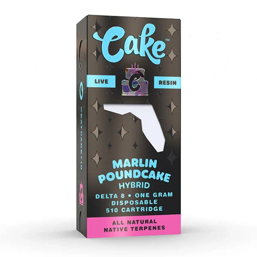 Live Resin Carts - Cake Marlin Poundcake Live Resin Delta 8 Cartridge (1g)