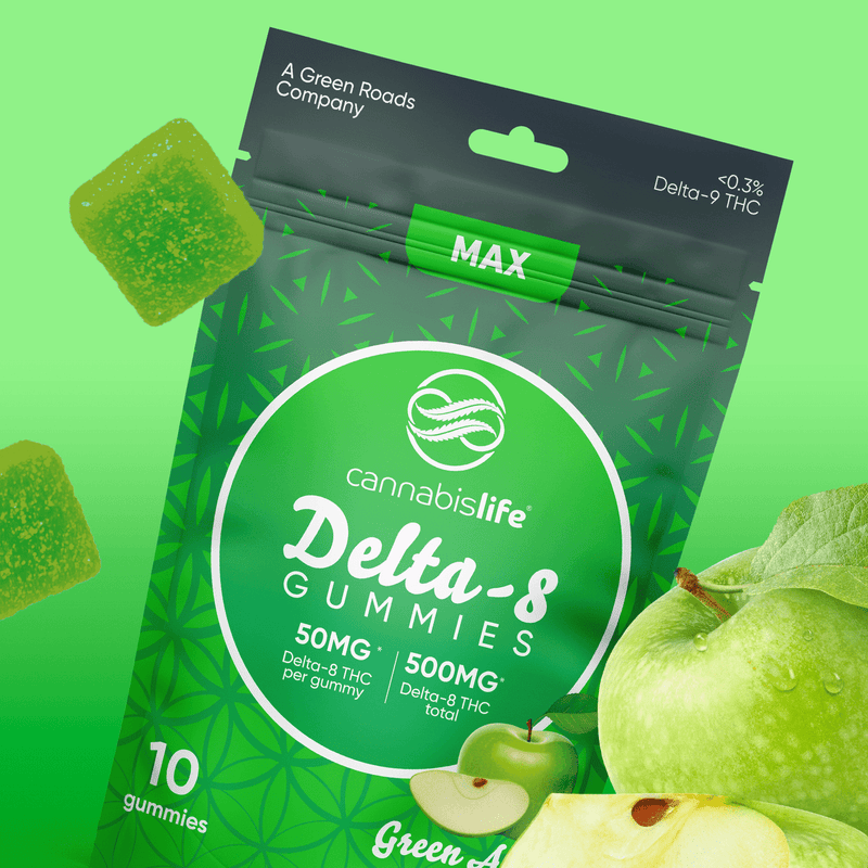 Cannabis Life Green Apple Delta-8 Gummies Best Sales Price - Gummies