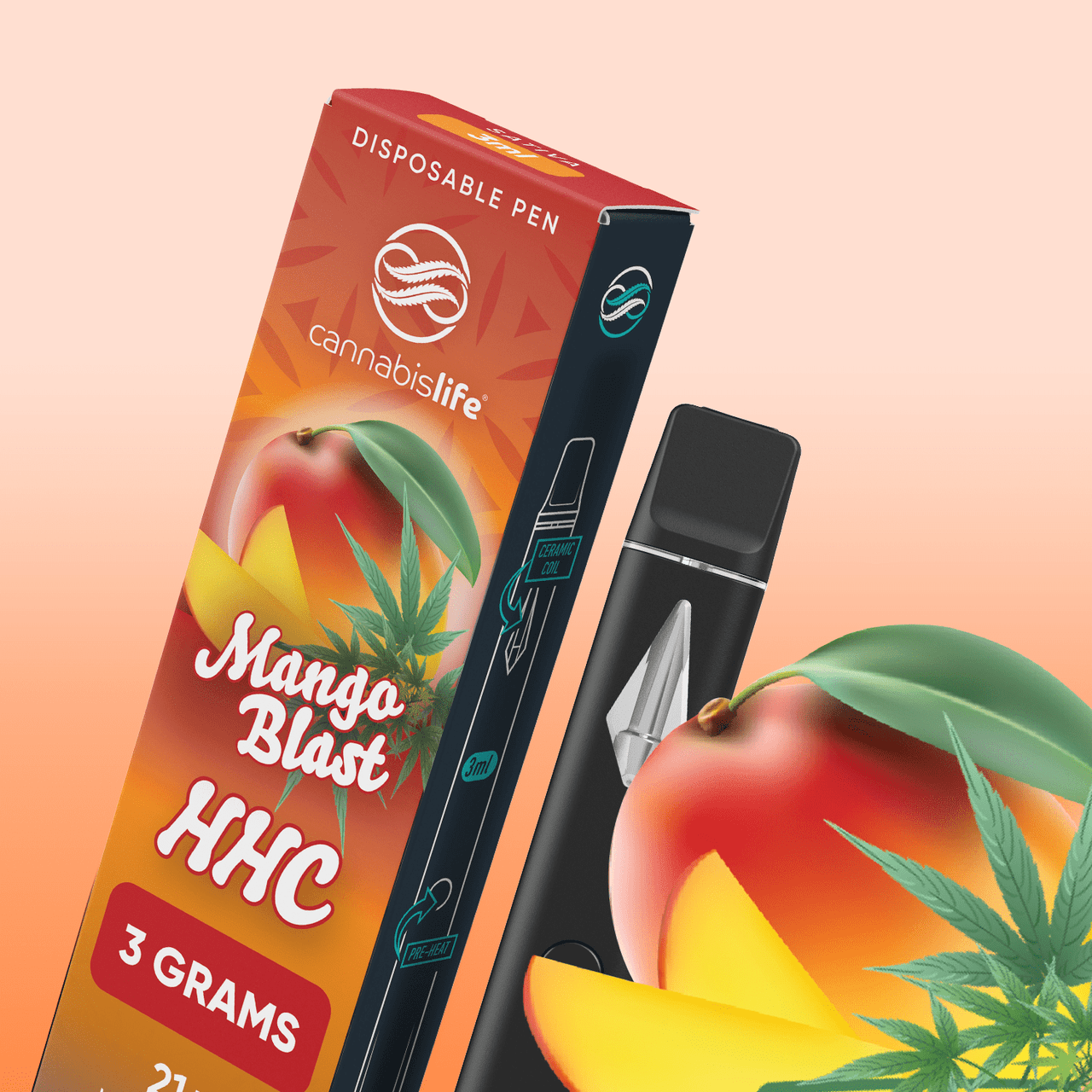 Cannabis Life Mango Blast HHC Disposable Vape Pen Best Sales Price - Vape Pens