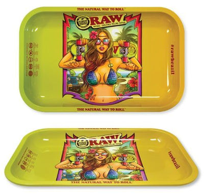 RAW Brazil Rolling Tray Small Best Sales Price - Rolling Papers & Supplies