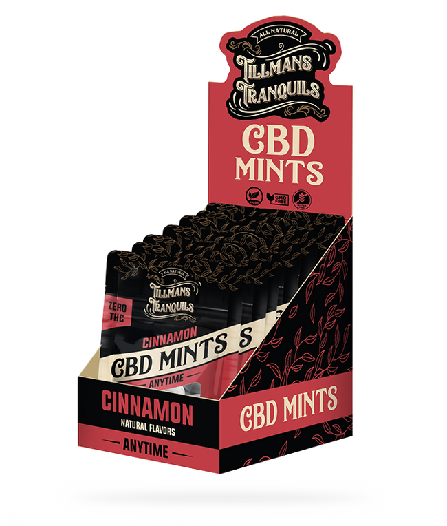 Tillmans Tranquils CBD Mints 25mg Cinnamon – No THC Best Sales Price - Edibles