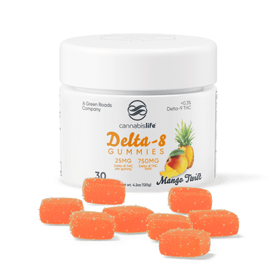 Cannabis Life Mango Twist Delta-8 Gummies - (30ct) 750mg Best Sales Price - Gummies