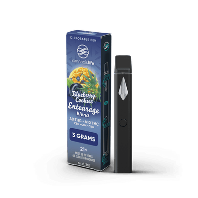 Cannabis Life Blueberry Cookies Entourage Disposable Vape Pen- (3ml) Best Sales Price - Vape Pens