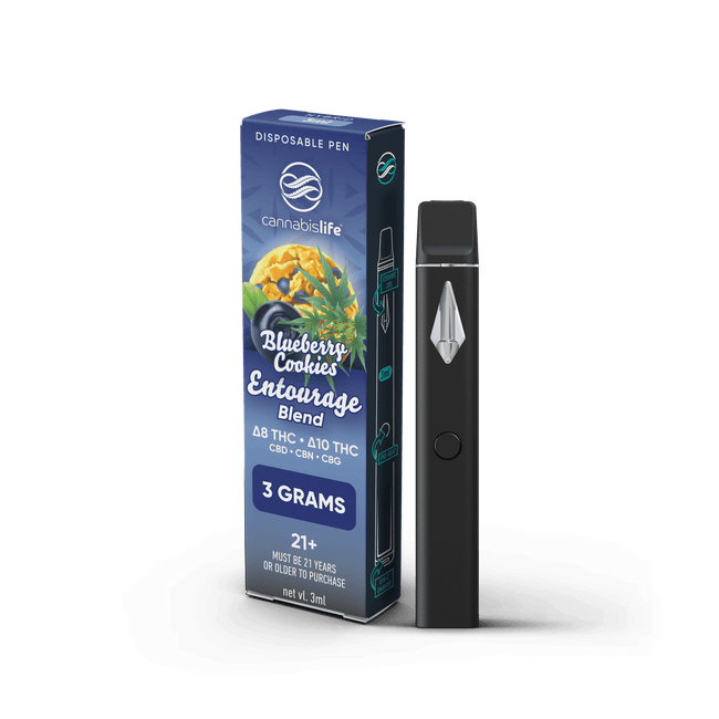 Cannabis Life Blueberry Cookies Entourage Disposable Vape Pen- (3ml) Best Sales Price - Vape Pens